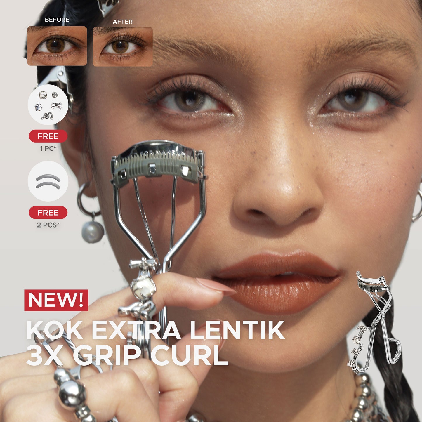 Kok Extra Lentik - Patented Eyelash Curler + Free Blind Box