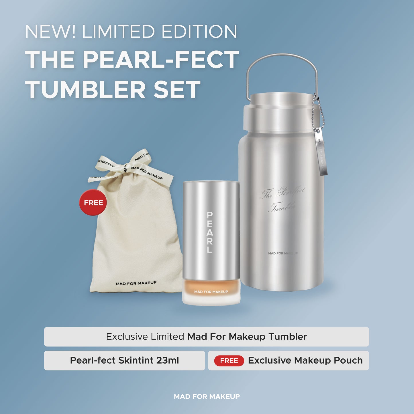 Mad For Makeup 8Hr Oil Control Pearl-Fect Cover Skintint : The Pearl-fect Tumbler Set Limited Bundle