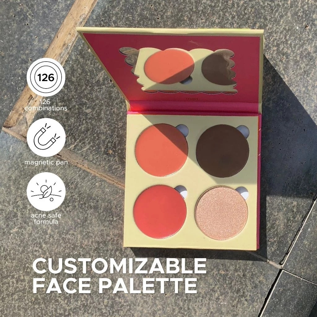 Individual Blush, Contour, Highlights, Powder - Customizable Face Palette