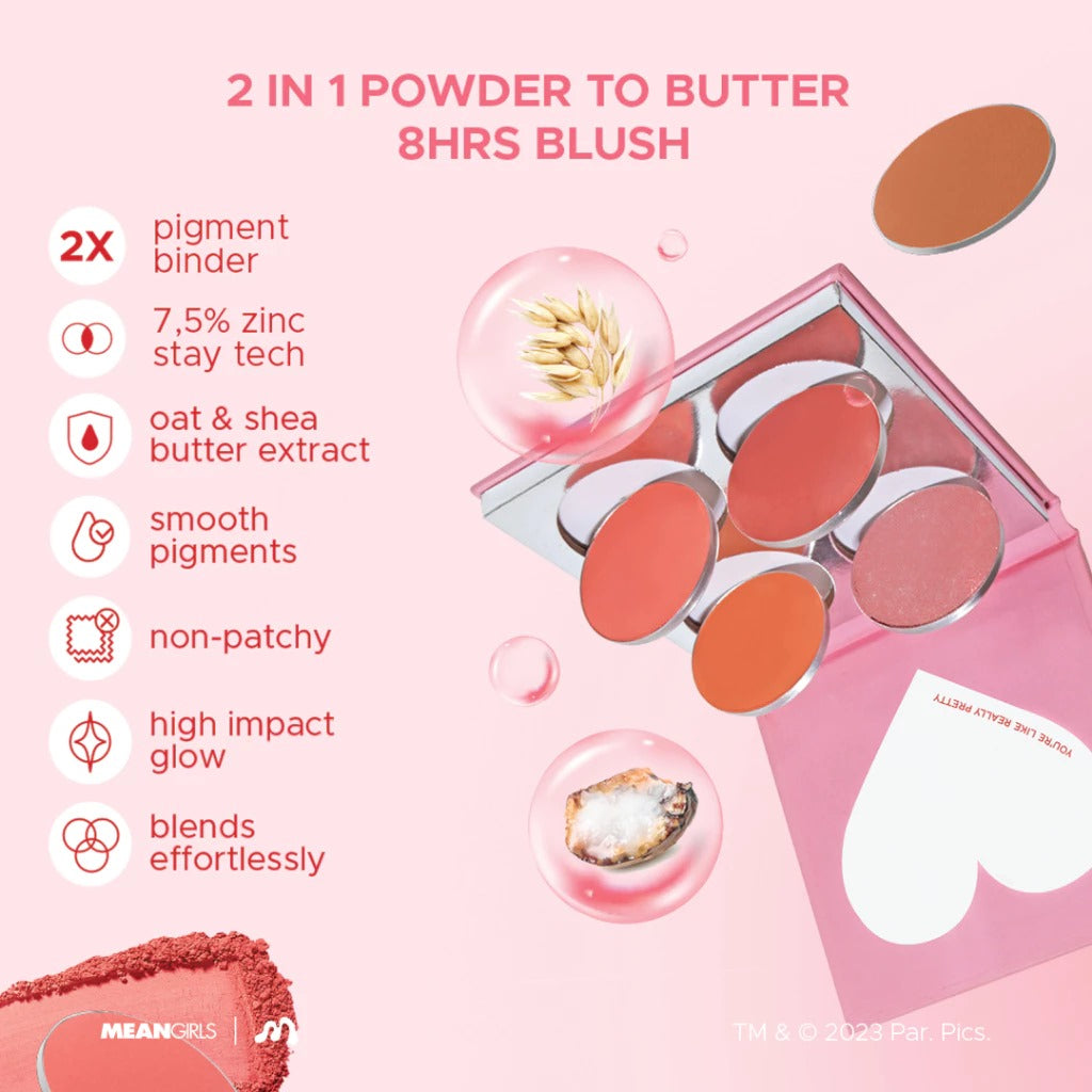 Mad For Makeup x Mean Girls Individual 2IN1 Powder to Butter Blush