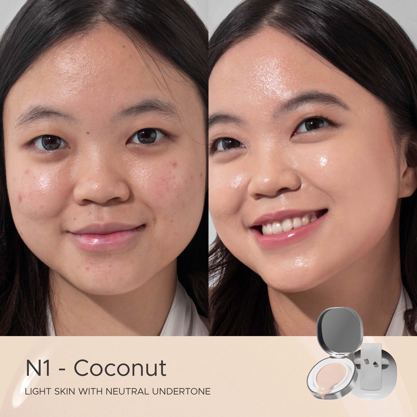 [FREE EMBOSS PO 3 DAYS] Mad For Makeup Pearlfect Cover Skin-Fit Cushion - Refill and Fullsize Coverage Cushion for Combination Skin