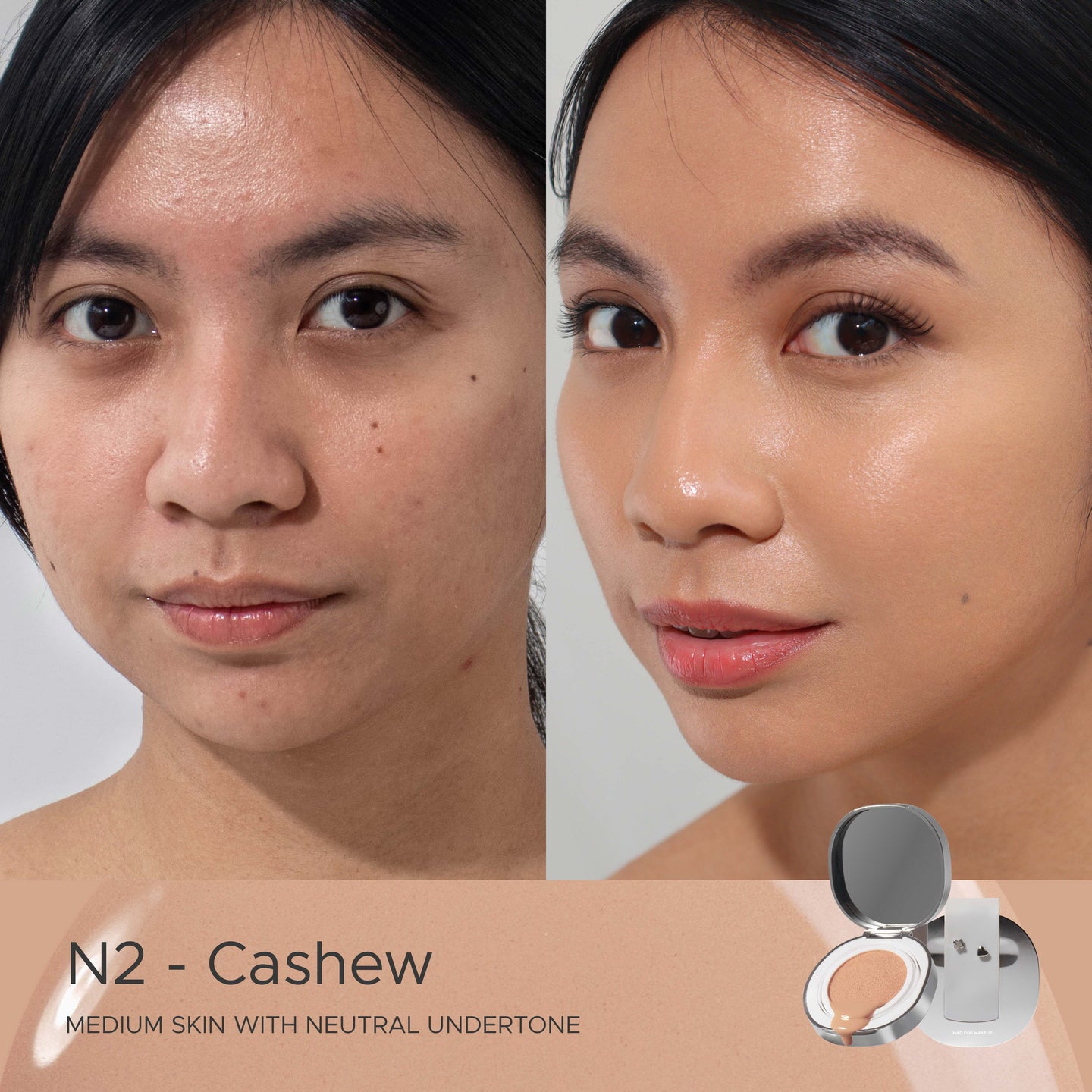 [FREE EMBOSS PO 3 DAYS] Mad For Makeup Pearlfect Cover Skin-Fit Cushion - Refill and Fullsize Coverage Cushion for Combination Skin