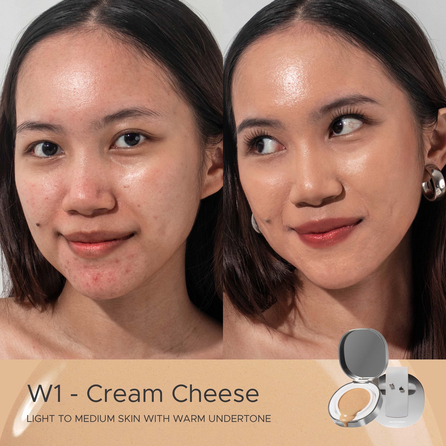 [FREE EMBOSS PO 3 DAYS] Mad For Makeup Pearlfect Cover Skin-Fit Cushion - Refill and Fullsize Coverage Cushion for Combination Skin