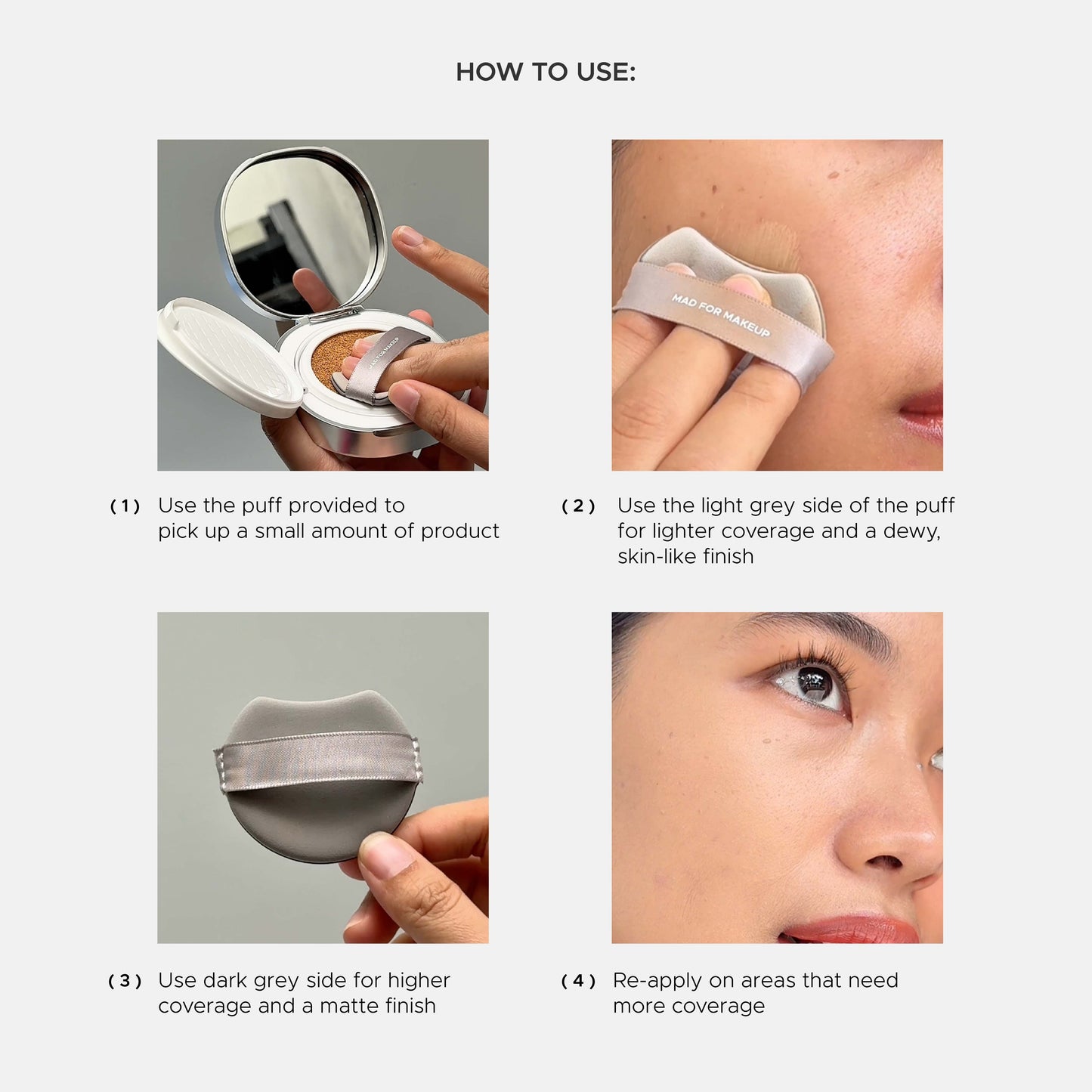 [FREE EMBOSS PO 3 DAYS] Mad For Makeup Pearlfect Cover Skin-Fit Cushion - Refill and Fullsize Coverage Cushion for Combination Skin